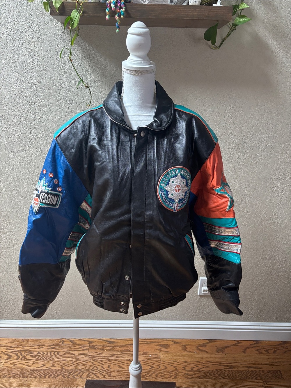 Vintage Jeff Hamilton 1994 Minnesota NBA All-Star Weekend Leather Jacket